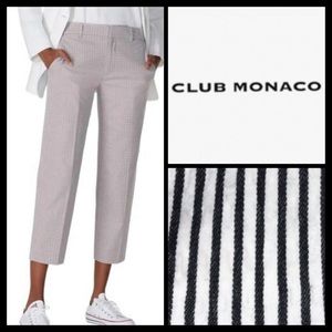 NWT Club Monaco Navy Stripe Renault Crop Pant